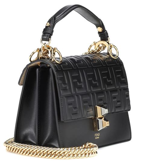 fendi women's black kan i small mania|fendi clothing for women.